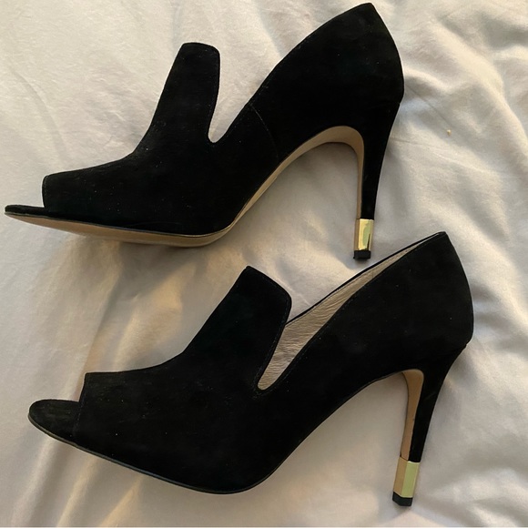 Louise et cie black casual open toe suede heels - Picture 8 of 10